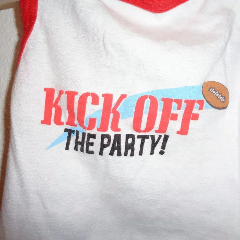 Kick Off The Party Football Dog Shirt